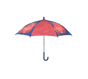 Merkloos Donker Blauwe & Rode Paraplu | 55.5cm Lengte |  Metaal & Polyester | Niet Automatisch | 68cm Breed | Paraplu voor Kinderen vanaf 3 Jaar | Geschikt voor Jongens Meisjes