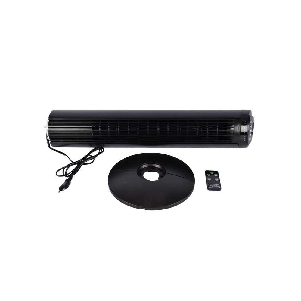 Discountershop Krachtige Zwarte Torenventilator: 3 Snelheden, Timer & Oscillatie - 78 cm Hoog, 45W – Oscillatiesysteem Discountershop Krachtige Zwarte Torenventilator: 3 Snelheden, Timer & Oscillatie - 78 cm Hoog, 45W – Oscillatiesysteem