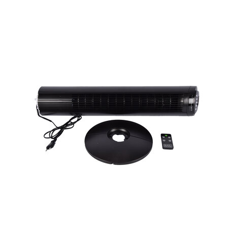 Discountershop Krachtige Zwarte Torenventilator: 3 Snelheden, Timer & Oscillatie - 78 cm Hoog, 45W – Oscillatiesysteem Discountershop Krachtige Zwarte Torenventilator: 3 Snelheden, Timer & Oscillatie - 78 cm Hoog, 45W – Oscillatiesysteem