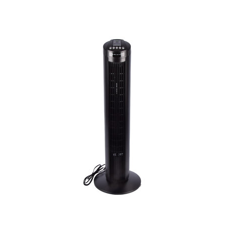 Discountershop Krachtige Zwarte Torenventilator: 3 Snelheden, Timer & Oscillatie - 78 cm Hoog, 45W – Oscillatiesysteem Discountershop Krachtige Zwarte Torenventilator: 3 Snelheden, Timer & Oscillatie - 78 cm Hoog, 45W – Oscillatiesysteem