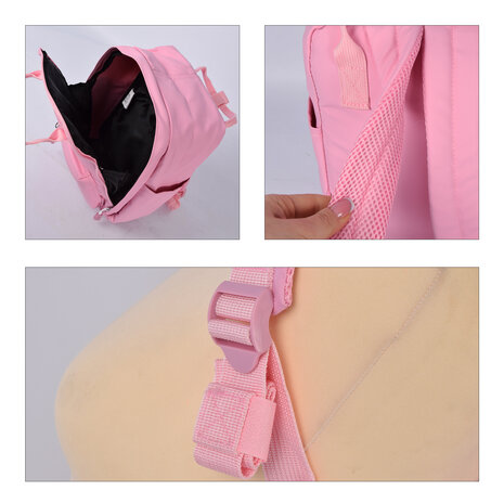 Enrico Benetti Exclusieve Kinderrugzak - Roze Schooltas - Met Tabletvak - 21cm x 10cm x 30cm - Reversed Polyester Enrico Benetti Exclusieve Kinderrugzak - Roze Schooltas - Met Tabletvak - 21cm x 10cm x 30cm - Reversed Polyester