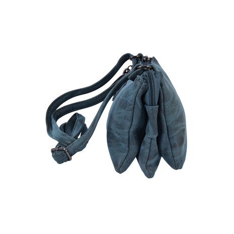 Bicky Bernard  Handige Navy Schoudertas voor Dames - Compact Schoudertasje, 5 Vakken en 6 Creditcardvakjes, Bicky Bernard Bicky Bernard  Handige Navy Schoudertas voor Dames - Compact Schoudertasje, 5 Vakken en 6 Creditcardvakjes, Bicky Bernard