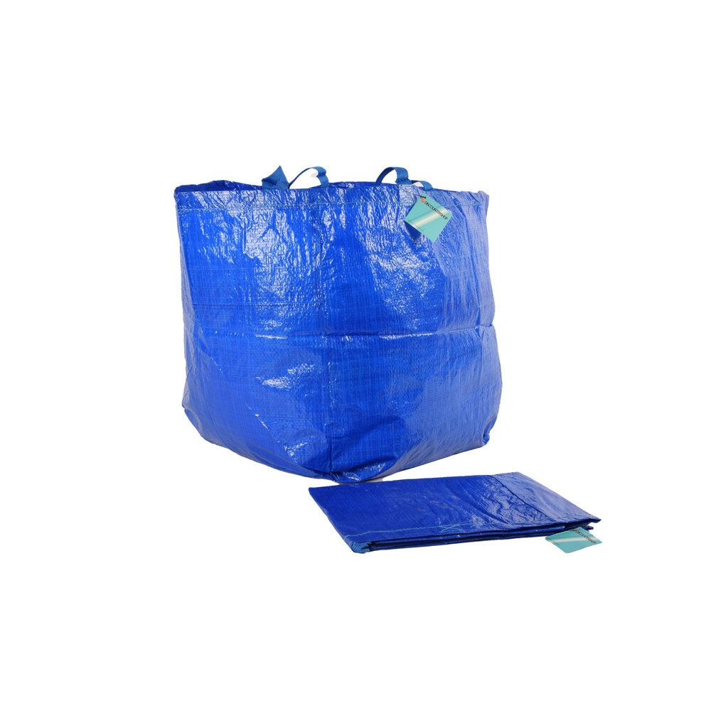 Discountershop Stijlvolle Set van 2 Blauwe Plastic Opvouwbare Boodschappentassen 37cm x 40cm x 41cm | Draag Mode aan Je Arm | Herbruikbare Tassen voor de Verfijnde Shopper Discountershop Stijlvolle Set van 2 Blauwe Plastic Opvouwbare Boodschappentassen 37cm x 40cm x 41cm | Draag Mode aan Je Arm | Herbruikbare Tassen voor de Verfijnde Shopper