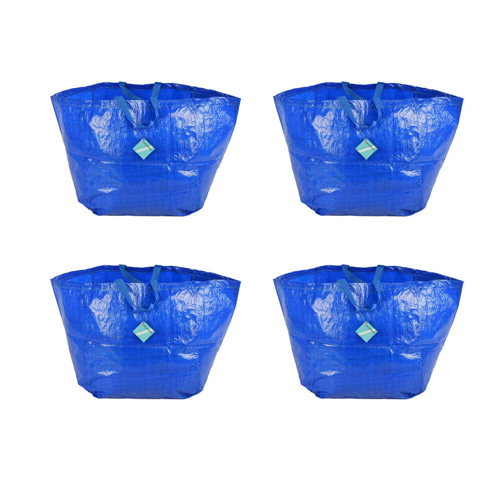 Discountershop Vang harten met jouw tas creaties | 4 Blauwe Plastic Opvouwbare Boodschappentassen | 37cm x 40cm x 41cm | Ontketen je innerlijke coolheid met deze Boodschappentassen Discountershop Vang harten met jouw tas creaties | 4 Blauwe Plastic Opvouwbare Boodschappentassen | 37cm x 40cm x 41cm | Ontketen je innerlijke coolheid met deze Boodschappentassen