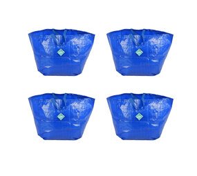 Discountershop Capture Hearts with Your Bag Creations | 4 Blue Plastic Foldable Shopping Bags | 37cm x 40cm x 41cm | Unleash Your Inner Coolness with These Shopping Bags Discountershop Capture Hearts with Your Bag Creations | 4 Blue Plastic Foldable Shopping Bags | 37cm x 40cm x 41cm | Unleash Your Inner Coolness with These Shopping Bags