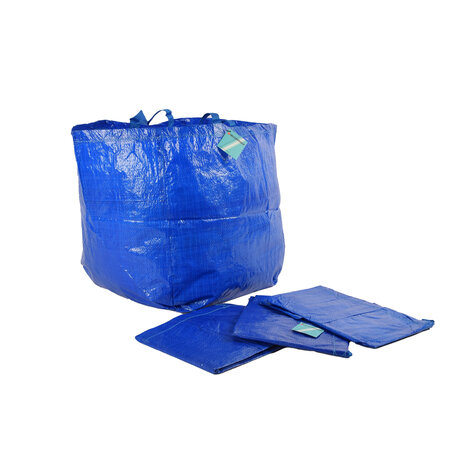 Discountershop Vang harten met jouw tas creaties | 4 Blauwe Plastic Opvouwbare Boodschappentassen | 37cm x 40cm x 41cm | Ontketen je innerlijke coolheid met deze Boodschappentassen Discountershop Vang harten met jouw tas creaties | 4 Blauwe Plastic Opvouwbare Boodschappentassen | 37cm x 40cm x 41cm | Ontketen je innerlijke coolheid met deze Boodschappentassen