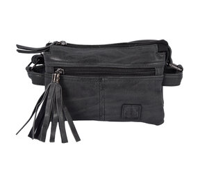 Bicky Bernard  Stijlvolle Compacte Zwarte Crossbody- en Schoudertas 18cm x 6cm x 12cm - met 4 Vakken, 8 Creditcardvakjes, en 1 Ritsvak - Bicky Bernard | Trendy Accessoire Bicky Bernard  Stijlvolle Compacte Zwarte Crossbody- en Schoudertas 18cm x 6cm x 12cm - met 4 Vakken, 8 Creditcardvakjes, en 1 Ritsvak - Bicky Bernard | Trendy Accessoire