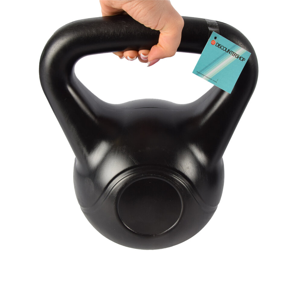 Discountershop Kettlebell 12 kg Zwart Kunststof Gevuld met Cement voor Kettlebell Training en Oefeningen | Inclusief Antislip Handvat | 29cm Hoog | 25m Lang en 20cm Breed | Zwaargewicht voor Kracht Cardiotraining Discountershop Kettlebell 12 kg Zwart Kunststof Gevuld met Cement voor Kettlebell Training en Oefeningen | Inclusief Antislip Handvat | 29cm Hoog | 25m Lang en 20cm Breed | Zwaargewicht voor Kracht Cardiotraining