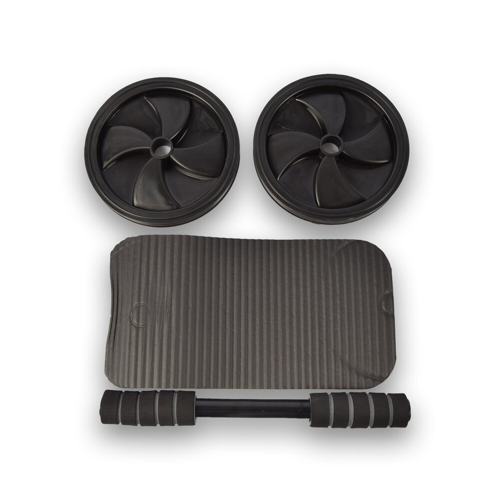Discountershop High-quality Training Wheel Abdominal Machine - Effective Abdominal Trainer - Black - 18 cm Wide - Plastic - 305 g Weight Discountershop High-quality Training Wheel Abdominal Machine - Effective Abdominal Trainer - Black - 18 cm Wide - Plastic - 305 g Weight