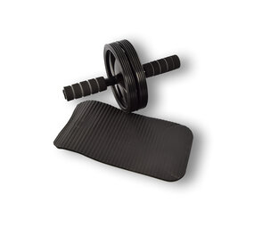Discountershop High-quality Training Wheel Abdominal Machine - Effective Abdominal Trainer - Black - 18 cm Wide - Plastic - 305 g Weight Discountershop High-quality Training Wheel Abdominal Machine - Effective Abdominal Trainer - Black - 18 cm Wide - Plastic - 305 g Weight