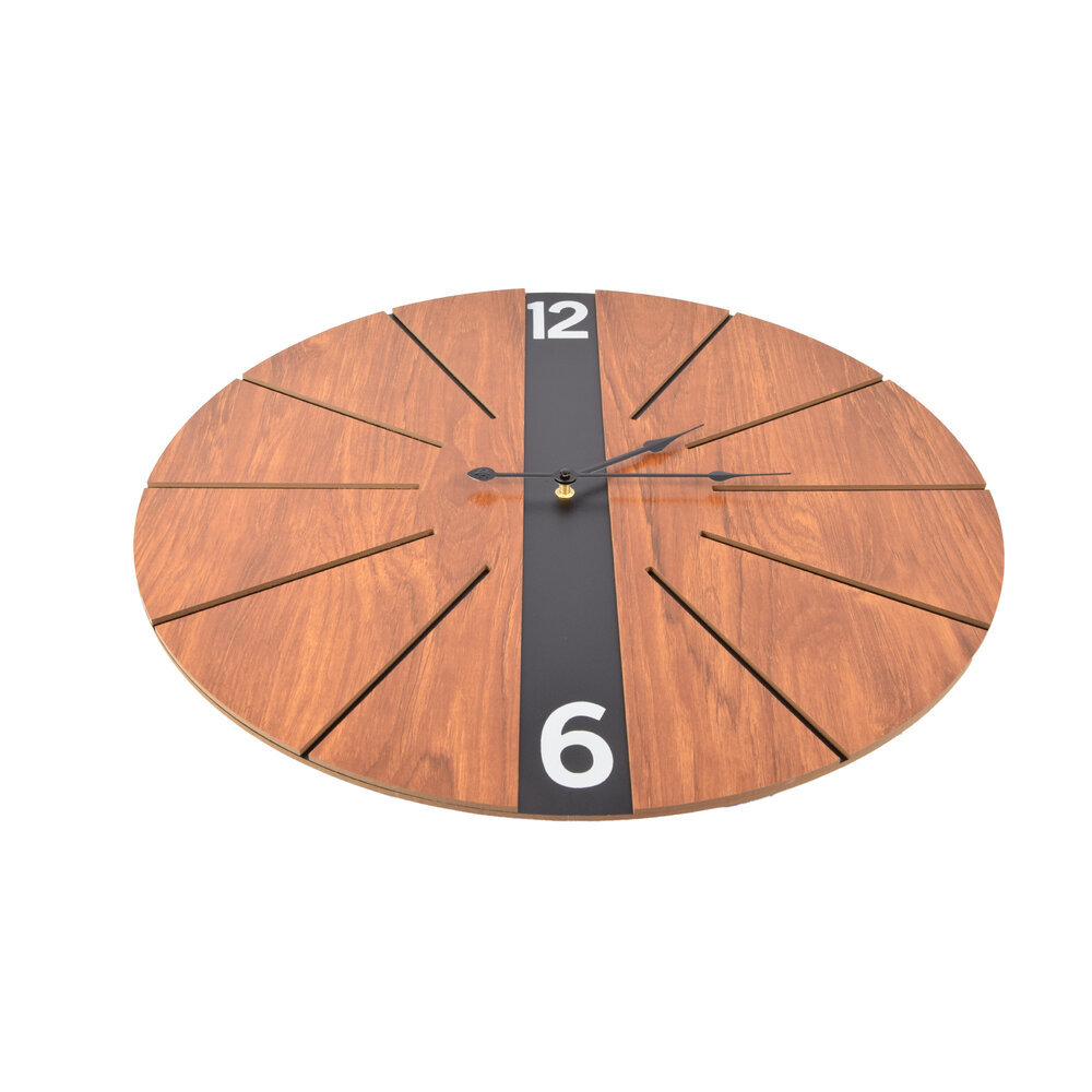 Discountershop Elegant Brown Wooden Wall Clock | Diameter 60cm | Stylish Wall Clock for Home & Office | Easy to Read | Runs on AA Battery (1.5V) Discountershop Elegant Brown Wooden Wall Clock | Diameter 60cm | Stylish Wall Clock for Home & Office | Easy to Read | Runs on AA Battery (1.5V)