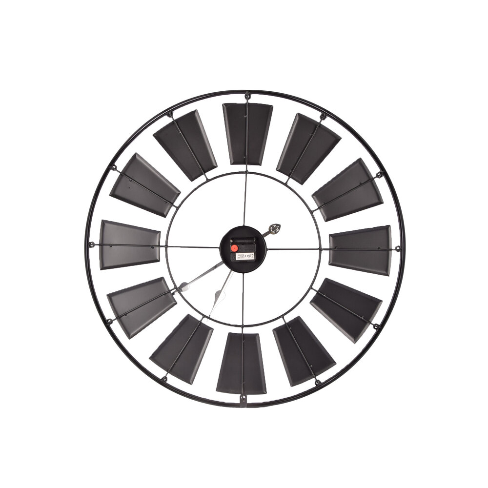 Discountershop Modern Black Metal Wall Clock | 70 cm Diameter | 2.5cm Thickness | Elegant Clock for Office, Living Room, Bedroom and Kitchen | Large Wall Clock with AA Battery Discountershop Modern Black Metal Wall Clock | 70 cm Diameter | 2.5cm Thickness | Elegant Clock for Office, Living Room, Bedroom and Kitchen | Large Wall Clock with AA Battery