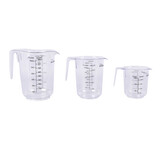 Discountershop 3-Piece Plastic Measuring Cup Set with Graduations | Transparent | Dishwasher Safe | Perfect for Baking, Cooking, and Mixing Paint, Concrete, and Resins | BPA-Free Discountershop 3-Piece Plastic Measuring Cup Set with Graduations | Transparent | Dishwasher Safe | Perfect for Baking, Cooking, and Mixing Paint, Concrete, and Resins | BPA-Free
