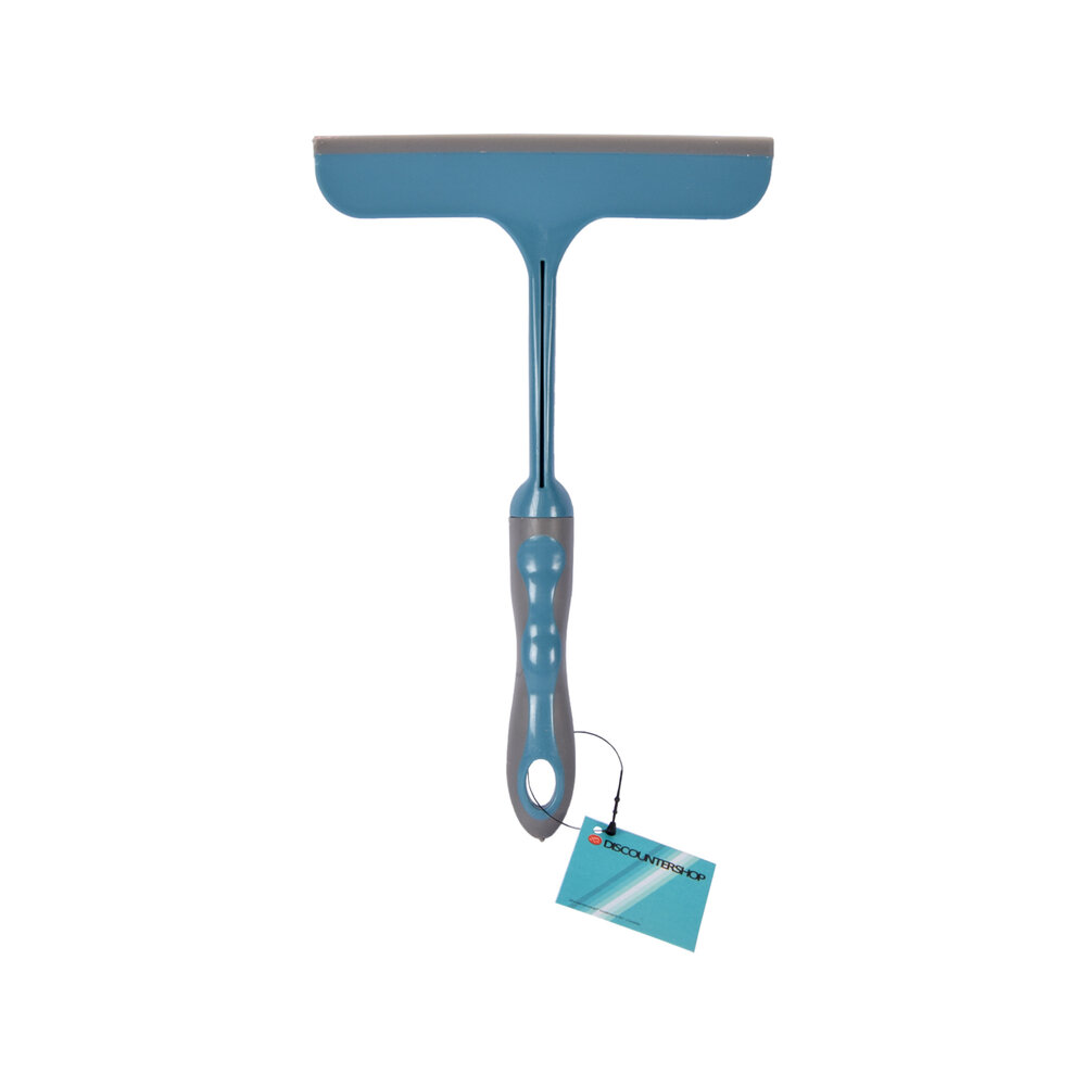 Discountershop Blauwe Raamreiniger |  Vensterwisser van Rubber en Kunststof | 16cm x 2cm x 26cm | Professionele Glazenwasser Uitschuifbaar Gereedschap | Voor Binnen en Buiten Ramen Spiegels Auto's en Badkamer Discountershop Blauwe Raamreiniger |  Vensterwisser van Rubber en Kunststof | 16cm x 2cm x 26cm | Professionele Glazenwasser Uitschuifbaar Gereedschap | Voor Binnen en Buiten Ramen Spiegels Auto's en Badkamer