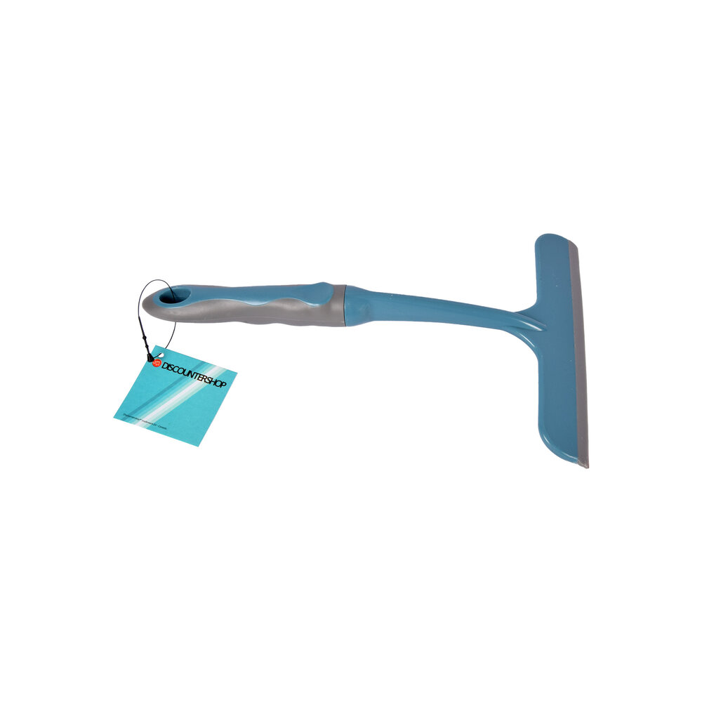 Discountershop Blue Window Cleaner | Window Wiper Made of Rubber and Plastic | 16cm x 2cm x 26cm | Professional Glass Cleaner Extendable Tool | For Indoor and Outdoor Windows Mirrors Cars and Bathroom Discountershop Blue Window Cleaner | Window Wiper Made of Rubber and Plastic | 16cm x 2cm x 26cm | Professional Glass Cleaner Extendable Tool | For Indoor and Outdoor Windows Mirrors Cars and Bathroom