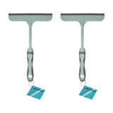 Discountershop Window Cleaner Set | 2 Pieces Green | Rubber and Plastic | 16cm x 2cm x 26cm | Ideal for Windows Mirrors Cars and More | Let them Shine with Spark Discountershop Window Cleaner Set | 2 Pieces Green | Rubber and Plastic | 16cm x 2cm x 26cm | Ideal for Windows Mirrors Cars and More | Let them Shine with Spark