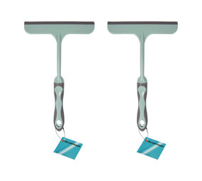 Discountershop Window Cleaner Set | 2 Pieces Green | Rubber and Plastic | 16cm x 2cm x 26cm | Ideal for Windows Mirrors Cars and More | Let them Shine with Spark Discountershop Window Cleaner Set | 2 Pieces Green | Rubber and Plastic | 16cm x 2cm x 26cm | Ideal for Windows Mirrors Cars and More | Let them Shine with Spark