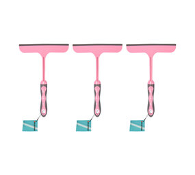 Discountershop Say Goodbye to Stains with Our 3-piece Pink Window Squeegee Set | Lightweight | Rubber & Plastic | Optimal Reach for Windows, Mirrors, and Cars | Efficient and Streak-free Cleaning Discountershop Say Goodbye to Stains with Our 3-piece Pink Window Squeegee Set | Lightweight | Rubber & Plastic | Optimal Reach for Windows, Mirrors, and Cars | Efficient and Streak-free Cleaning