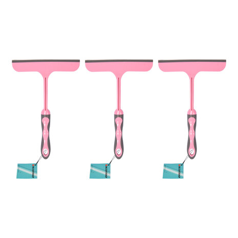 Discountershop Say Goodbye to Stains with Our 3-piece Pink Window Squeegee Set | Lightweight | Rubber & Plastic | Optimal Reach for Windows, Mirrors, and Cars | Efficient and Streak-free Cleaning Discountershop Say Goodbye to Stains with Our 3-piece Pink Window Squeegee Set | Lightweight | Rubber & Plastic | Optimal Reach for Windows, Mirrors, and Cars | Efficient and Streak-free Cleaning