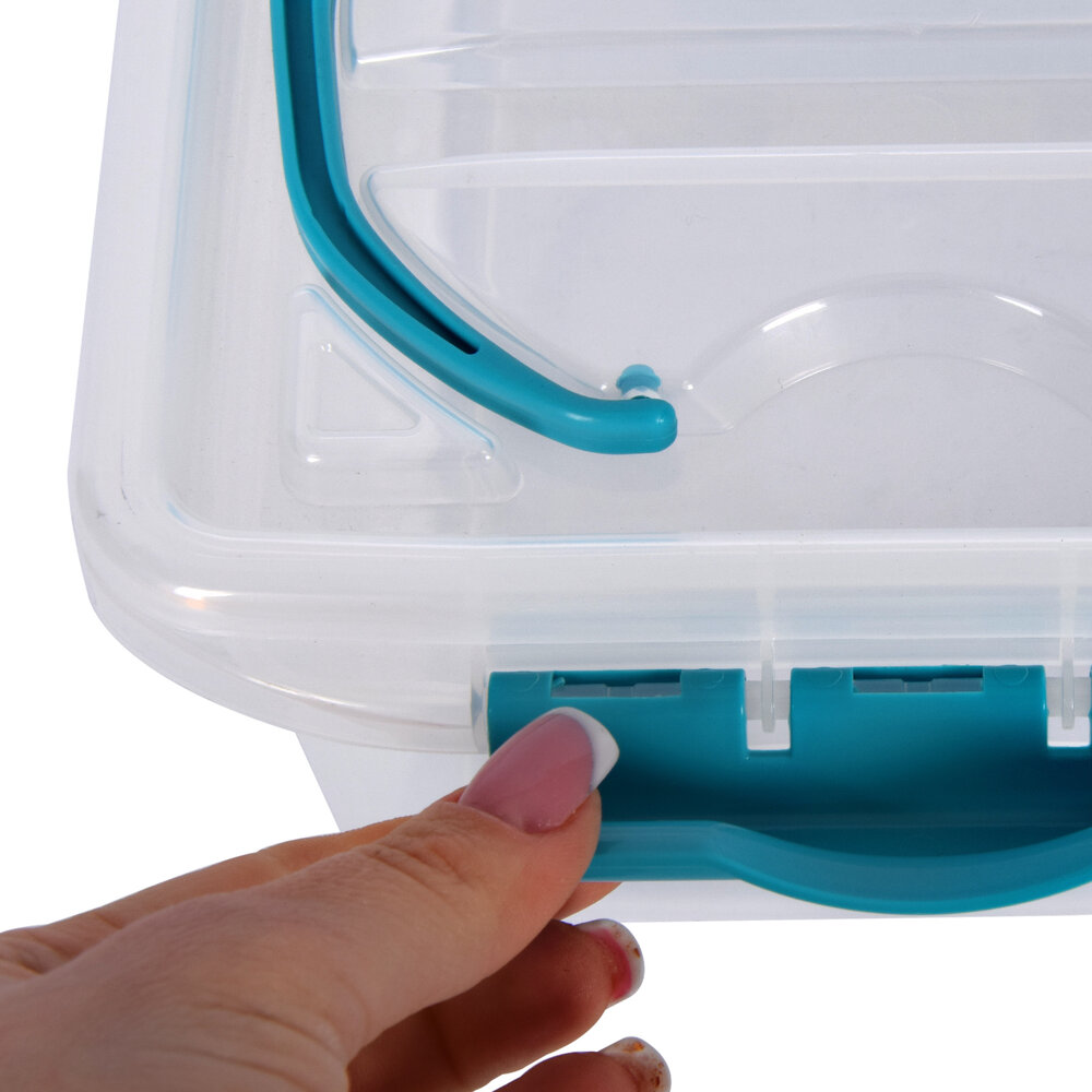 Discountershop Spacious Storage Box with Lid - 30cm x 20.5cm x 12.5cm - 5 Liters - Two pieces - storage box Discountershop Spacious Storage Box with Lid - 30cm x 20.5cm x 12.5cm - 5 Liters - Two pieces - storage box