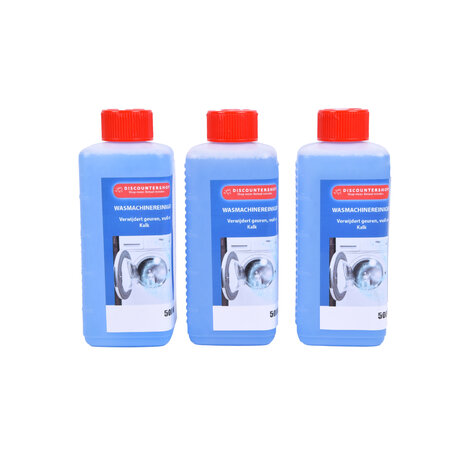 Discountershop Blue Washing Machine Cleaner - 3 pieces x 500ml - Sustainable Cleaning Products - Effective Cleanser Discountershop Blue Washing Machine Cleaner - 3 pieces x 500ml - Sustainable Cleaning Products - Effective Cleanser