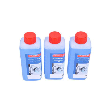 Discountershop Blue Washing Machine Cleaner - 3 pieces x 500ml - Sustainable Cleaning Products - Effective Cleanser Discountershop Blue Washing Machine Cleaner - 3 pieces x 500ml - Sustainable Cleaning Products - Effective Cleanser