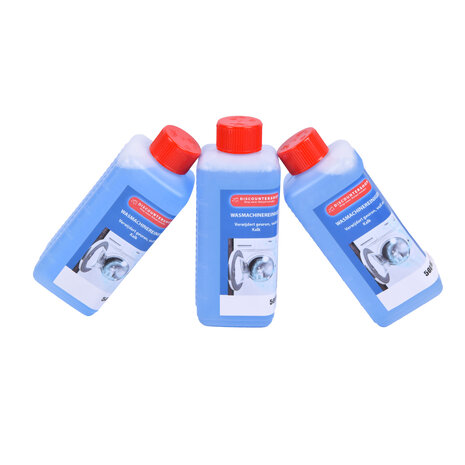 Discountershop Blue Washing Machine Cleaner - 3 pieces x 500ml - Sustainable Cleaning Products - Effective Cleanser Discountershop Blue Washing Machine Cleaner - 3 pieces x 500ml - Sustainable Cleaning Products - Effective Cleanser