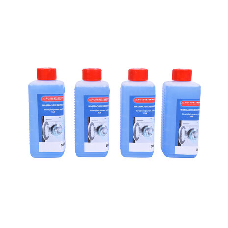 Discountershop Powerful Cleaning Solution for Your Washing Machine - Blue Washing Machine Cleaner - 4x500ml Bottles - 2160g Discountershop Powerful Cleaning Solution for Your Washing Machine - Blue Washing Machine Cleaner - 4x500ml Bottles - 2160g