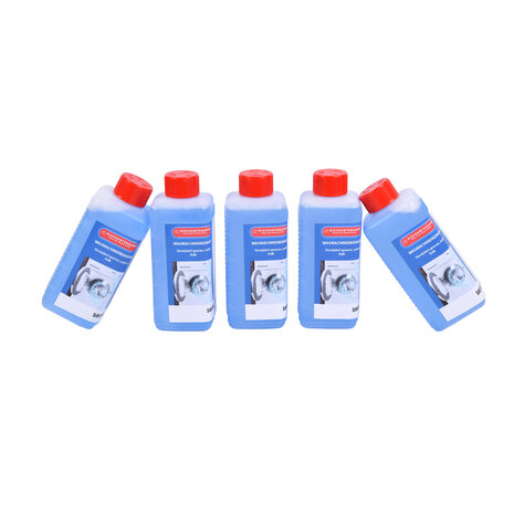 Discountershop Krachtige Blauwe Wasmachinereiniger - 5 Flessen van 500ml - Duurzaam Kunststof - Effectief Reinigingsmiddel Discountershop Krachtige Blauwe Wasmachinereiniger - 5 Flessen van 500ml - Duurzaam Kunststof - Effectief Reinigingsmiddel