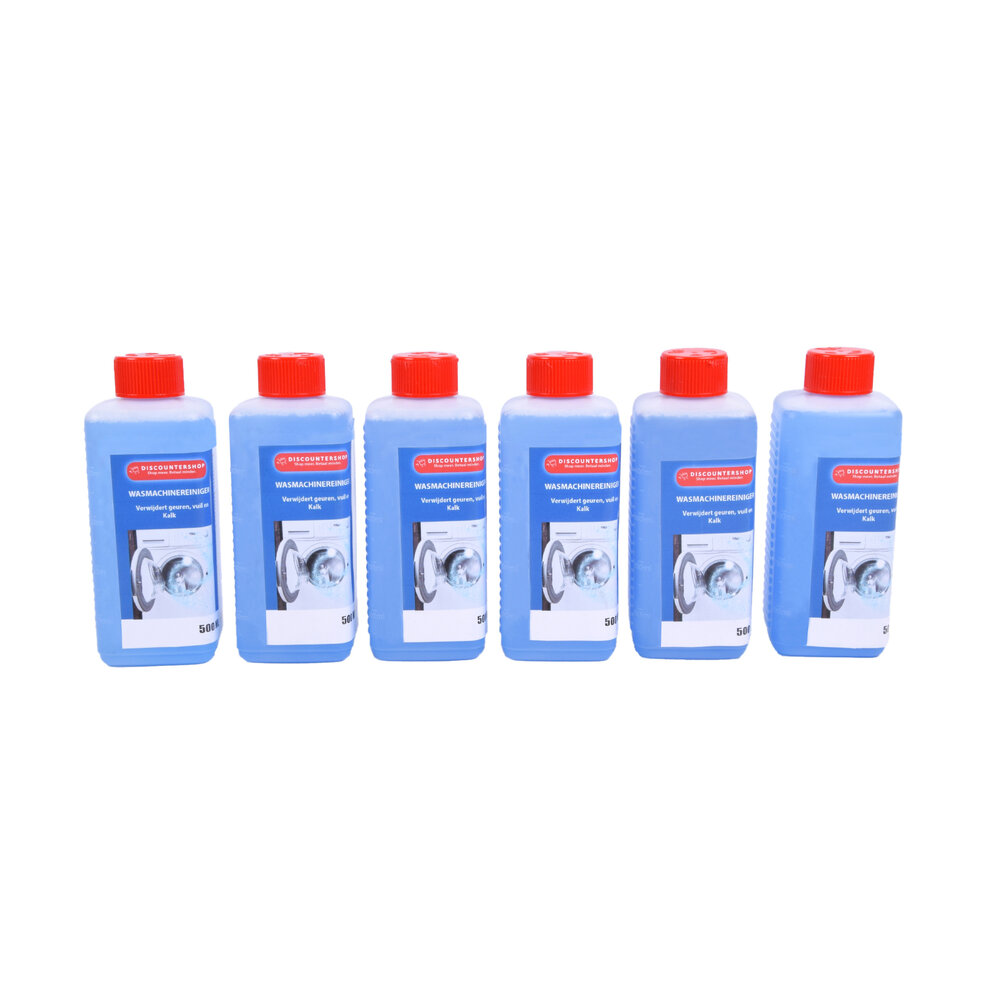 Discountershop Refreshing Blue Cleaner for Washing Machines - 6 Bottles of 500ml - Cleaning Solution for a Spotless Machine Discountershop Refreshing Blue Cleaner for Washing Machines - 6 Bottles of 500ml - Cleaning Solution for a Spotless Machine