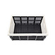 Discountershop Vouwkrat met Soft-touch Handgrepen  | Wit Plastic | L50cm x B21cm x H33cm | Stapelbare Opbergmand voor Badkamer, Keuken, Kantoor | 32 Liter | Eenvoudig in Gebruik en Opslag Waardevolle items
