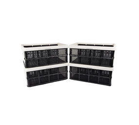 Discountershop Durable 32L Folding Crate with Soft Touch Handles | 50cm x 21cm x 33cm | Foldable White Lidless Storage Box | Perfect for Clothing, Groceries, and Toys | Ideal for Storage and Transportation Discountershop Durable 32L Folding Crate with Soft Touch Handles | 50cm x 21cm x 33cm | Foldable White Lidless Storage Box | Perfect for Clothing, Groceries, and Toys | Ideal for Storage and Transportation
