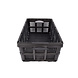 Discountershop Foldable Crate 32 Liters - Black Plastic - Collapsible Shopping Box - Extra Strong & Sturdy for Indoor and Outdoor Use - 50x21x33cm | Perfect for Secure Storage of Clothing, Toys & Groceries
