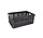 Foldable Crate 32 Liters - Black Plastic - Collapsible Shopping Box - Extra Strong & Sturdy for Indoor and Outdoor Use - 50x21x33cm | Perfect for Secure Storage of Clothing, Toys & Groceries