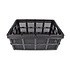 From Unsafe to Secure:  Black Foldable 32 Liter Folding Crate | 50cm x 21cm x 33cm | Sturdy and Stackable Lid-less Design | Perfect for Secure Storage of Clothing, Toys & Groceries