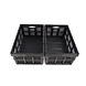 Discountershop Start Living by Smartly Organizing with Black Foldable 32 Liter Folding Crate | 50cm x 21cm x 33cm | Robust and Stackable | Innovative Lidless Design with Soft-Touch Handles Discountershop Start Living by Smartly Organizing with Black Foldable 32 Liter Folding Crate | 50cm x 21cm x 33cm | Robust and Stackable | Innovative Lidless Design with Soft-Touch Handles
