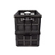 Discountershop Start Living by Smartly Organizing with Black Foldable 32 Liter Folding Crate | 50cm x 21cm x 33cm | Robust and Stackable | Innovative Lidless Design with Soft-Touch Handles Discountershop Start Living by Smartly Organizing with Black Foldable 32 Liter Folding Crate | 50cm x 21cm x 33cm | Robust and Stackable | Innovative Lidless Design with Soft-Touch Handles