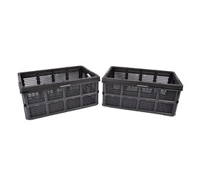 Discountershop Start Living by Smartly Organizing with Black Foldable 32 Liter Folding Crate | 50cm x 21cm x 33cm | Robust and Stackable | Innovative Lidless Design with Soft-Touch Handles Discountershop Start Living by Smartly Organizing with Black Foldable 32 Liter Folding Crate | 50cm x 21cm x 33cm | Robust and Stackable | Innovative Lidless Design with Soft-Touch Handles