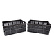 Discountershop Start Living by Smartly Organizing with Black Foldable 32 Liter Folding Crate | 50cm x 21cm x 33cm | Robust and Stackable | Innovative Lidless Design with Soft-Touch Handles Discountershop Start Living by Smartly Organizing with Black Foldable 32 Liter Folding Crate | 50cm x 21cm x 33cm | Robust and Stackable | Innovative Lidless Design with Soft-Touch Handles