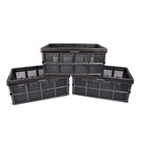 Discountershop Black Folding Crate 32L | 3-Piece Set of Unmissable Storage | Store Your Valu-ables with Care | Daily Convenience | 50cm x 21cm x 33cm | Perfect for Home, Office, and Camping Discountershop Black Folding Crate 32L | 3-Piece Set of Unmissable Storage | Store Your Valu-ables with Care | Daily Convenience | 50cm x 21cm x 33cm | Perfect for Home, Office, and Camping