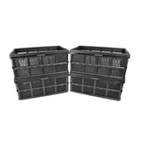 Discountershop Best Storage You Can Find | Set of 4 Black Folding Crates, 32 Liters Each | Ro-bust and Foldable | 50cm x 21cm x 33cm | Keep Your Valuables Safe Discountershop Best Storage You Can Find | Set of 4 Black Folding Crates, 32 Liters Each | Ro-bust and Foldable | 50cm x 21cm x 33cm | Keep Your Valuables Safe
