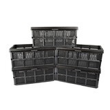 Discountershop Trusted Storage: Black Folding Crate 32 Liters | Set of 5 | Innovative Design with 50cm x 21cm x 33cm | The Best Choice for Safely Storing Your Valuables | Foldable and Ready to Go Discountershop Trusted Storage: Black Folding Crate 32 Liters | Set of 5 | Innovative Design with 50cm x 21cm x 33cm | The Best Choice for Safely Storing Your Valuables | Foldable and Ready to Go