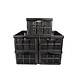 Discountershop Trusted Storage: Black Folding Crate 32 Liters | Set of 5 | Innovative Design with 50cm x 21cm x 33cm | The Best Choice for Safely Storing Your Valuables | Foldable and Ready to Go Discountershop Trusted Storage: Black Folding Crate 32 Liters | Set of 5 | Innovative Design with 50cm x 21cm x 33cm | The Best Choice for Safely Storing Your Valuables | Foldable and Ready to Go