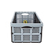 Discountershop Sustainable Blue Foldable Crate 32 Liters Made of Recycled Plastic | 50cm x 21cm x 33cm | Lidless Storage Box with Soft-Touch Handles | Space-Saving, Ideal for Clothing, Toys, Groceries, and Tools Discountershop Sustainable Blue Foldable Crate 32 Liters Made of Recycled Plastic | 50cm x 21cm x 33cm | Lidless Storage Box with Soft-Touch Handles | Space-Saving, Ideal for Clothing, Toys, Groceries, and Tools
