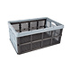 Discountershop Sustainable Blue Foldable Crate 32 Liters Made of Recycled Plastic | 50cm x 21cm x 33cm | Lidless Storage Box with Soft-Touch Handles | Space-Saving, Ideal for Clothing, Toys, Groceries, and Tools Discountershop Sustainable Blue Foldable Crate 32 Liters Made of Recycled Plastic | 50cm x 21cm x 33cm | Lidless Storage Box with Soft-Touch Handles | Space-Saving, Ideal for Clothing, Toys, Groceries, and Tools