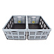 Discountershop Reliable Blue Folding Crate 32L made of Recycled Plastic | 50cm x 21cm x 33cm | Set of 2 | Foldable without lid with soft-touch handles | Store your belongings with confidence Discountershop Reliable Blue Folding Crate 32L made of Recycled Plastic | 50cm x 21cm x 33cm | Set of 2 | Foldable without lid with soft-touch handles | Store your belongings with confidence