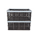 Discountershop Reliable Blue Folding Crate 32L made of Recycled Plastic | 50cm x 21cm x 33cm | Set of 2 | Foldable without lid with soft-touch handles | Store your belongings with confidence Discountershop Reliable Blue Folding Crate 32L made of Recycled Plastic | 50cm x 21cm x 33cm | Set of 2 | Foldable without lid with soft-touch handles | Store your belongings with confidence