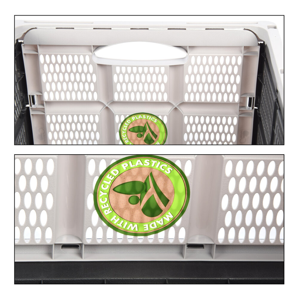 Discountershop Opvouwbaar Vouwkrat 32L Zwart Wit - Inklapbare Boodschappenkrat met Handgrepen - Gerecycled Plastic Opbergkrat voor Thuis, Kamperen en Klussen Discountershop Opvouwbaar Vouwkrat 32L Zwart Wit - Inklapbare Boodschappenkrat met Handgrepen - Gerecycled Plastic Opbergkrat voor Thuis, Kamperen en Klussen
