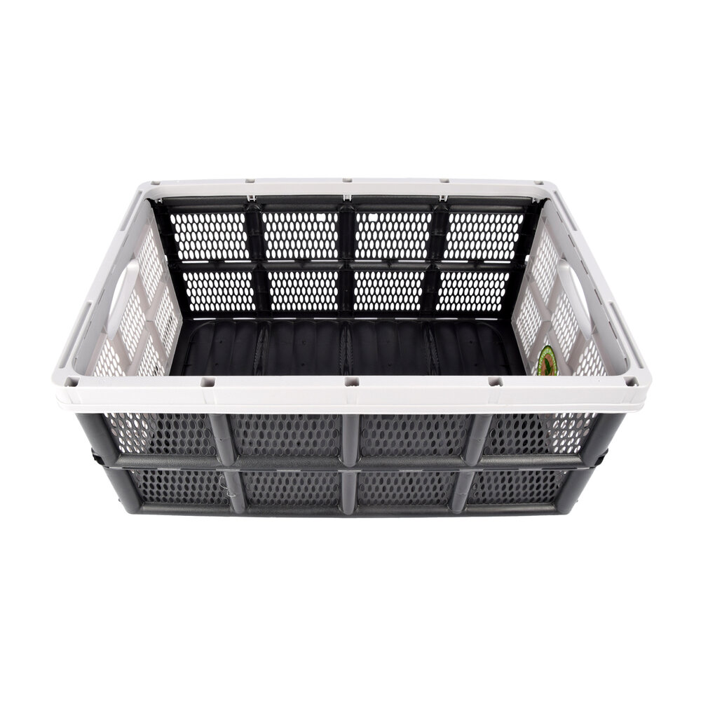 Discountershop Opvouwbaar Vouwkrat 32L Zwart Wit - Inklapbare Boodschappenkrat met Handgrepen - Gerecycled Plastic Opbergkrat voor Thuis, Kamperen en Klussen Discountershop Opvouwbaar Vouwkrat 32L Zwart Wit - Inklapbare Boodschappenkrat met Handgrepen - Gerecycled Plastic Opbergkrat voor Thuis, Kamperen en Klussen