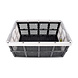 Discountershop Foldable Storage Crate 32L Black White - Collapsible Grocery Crate with Handles - Recycled Plastic Storage Box for Home, Camping, DIY and Travel Discountershop Foldable Storage Crate 32L Black White - Collapsible Grocery Crate with Handles - Recycled Plastic Storage Box for Home, Camping, DIY and Travel